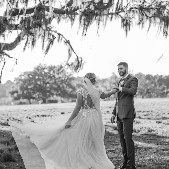 A-line wedding dress with tulle - Picture 2 of 4